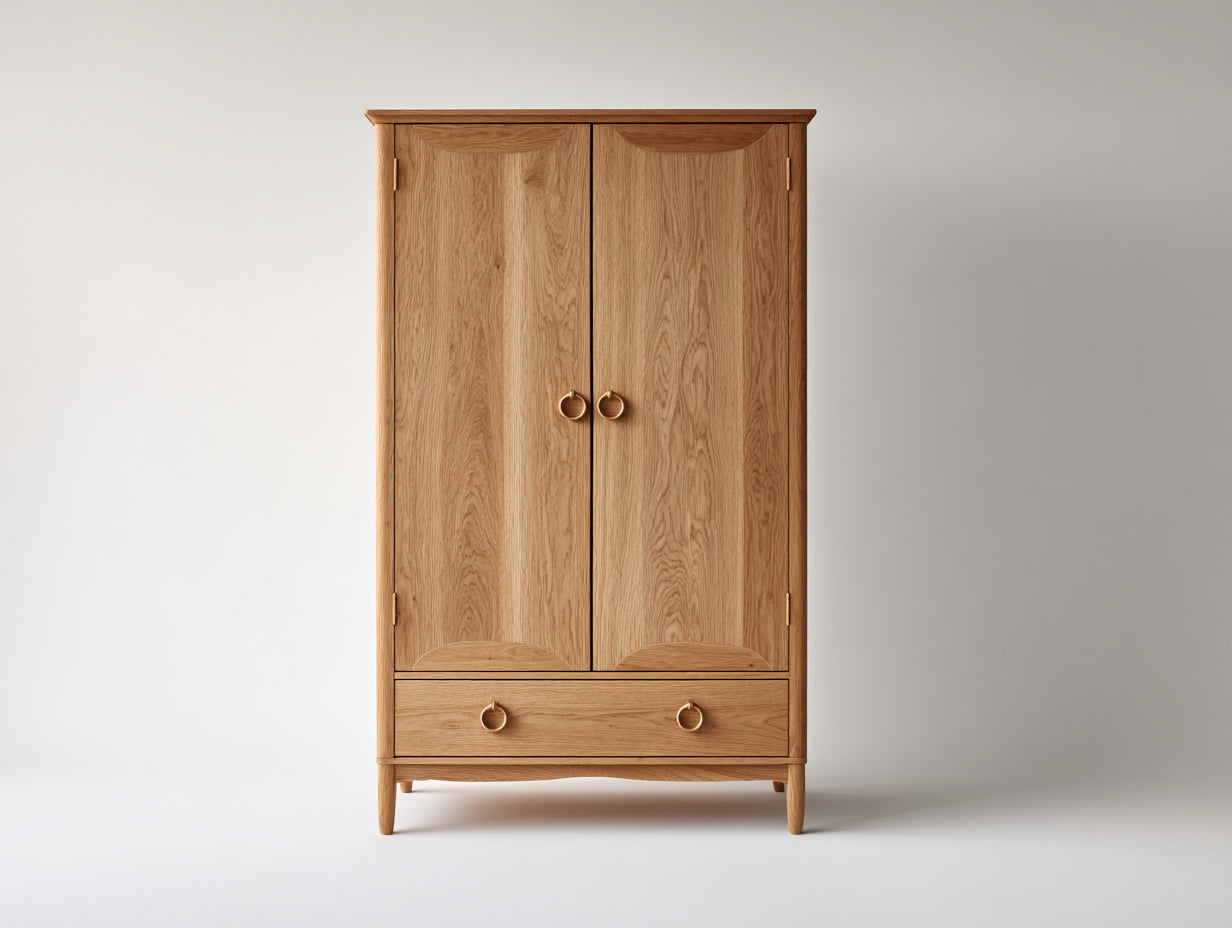 Armadio-legno-122x57x197 cm-rovere naturale-classico nordico