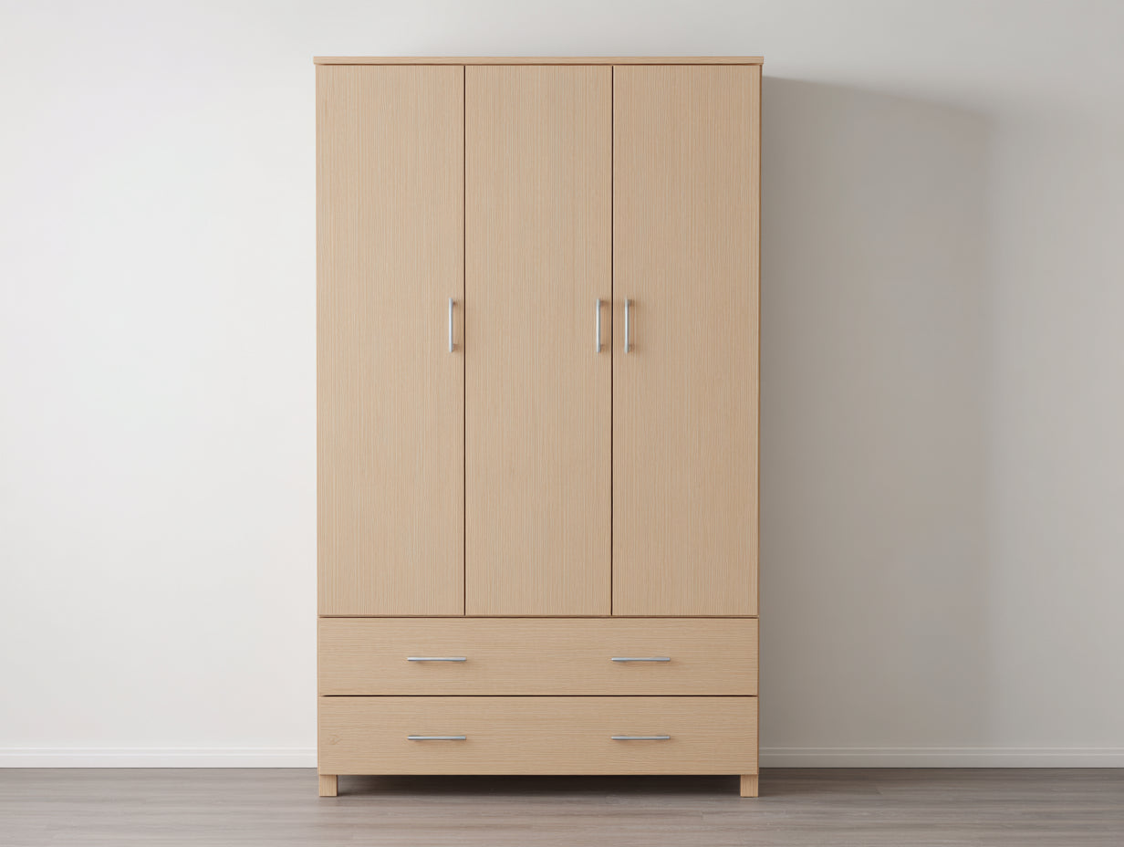 Armadio-derivato del legno-148x60x212 cm-rovere chiaro-moderno