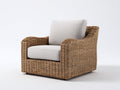Poltrona da giardino - rattan-legno-tessuto - 94x90x79 cm - naturale-beige - mediterraneo