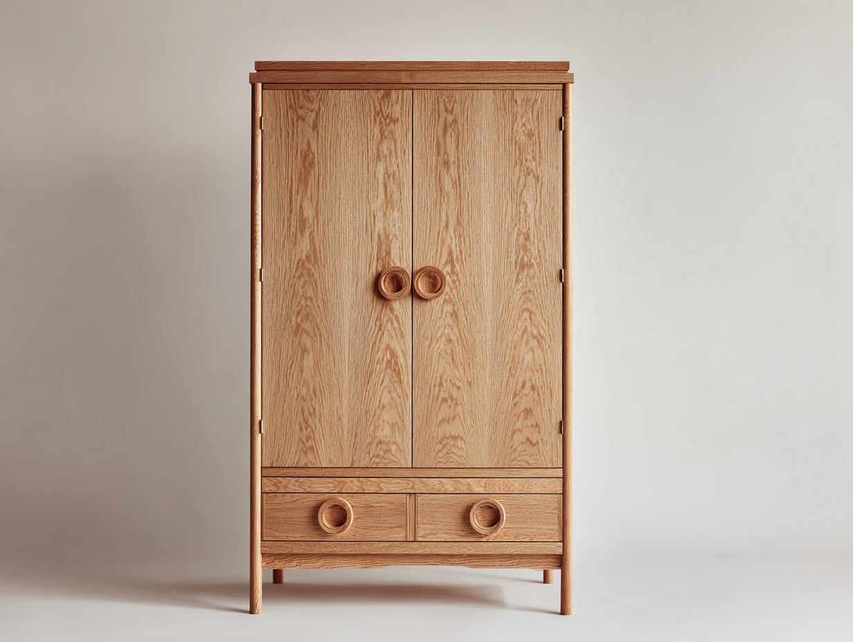 Armadio-legno-110x56x198 cm-rovere naturale-scandinavo